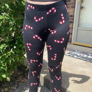 candy cane leggings